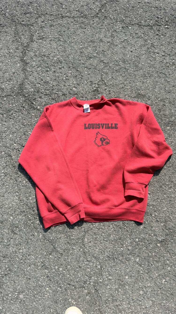 Fruit of the Loom Louisville Cardinals Sweatshirt Size XL Red